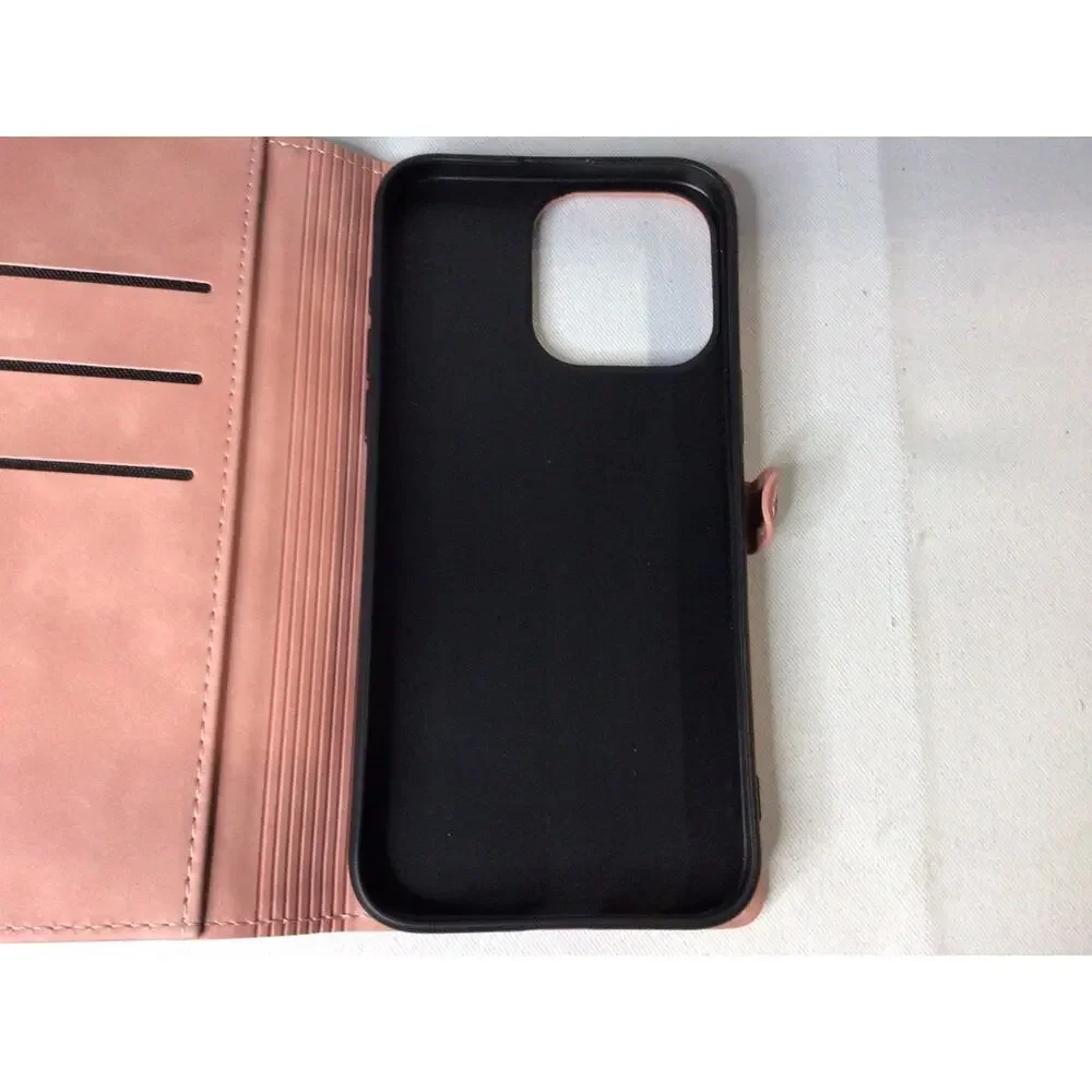 Defencase for iPhone 15 Pro Max Case Wallet with RFID Blocking Card Rose Pink